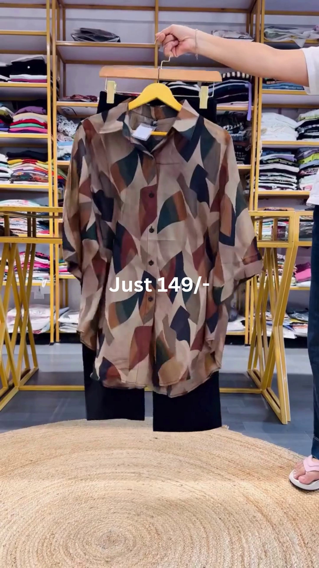Premium Abstract Print Casual Shirt & Trouser  Set