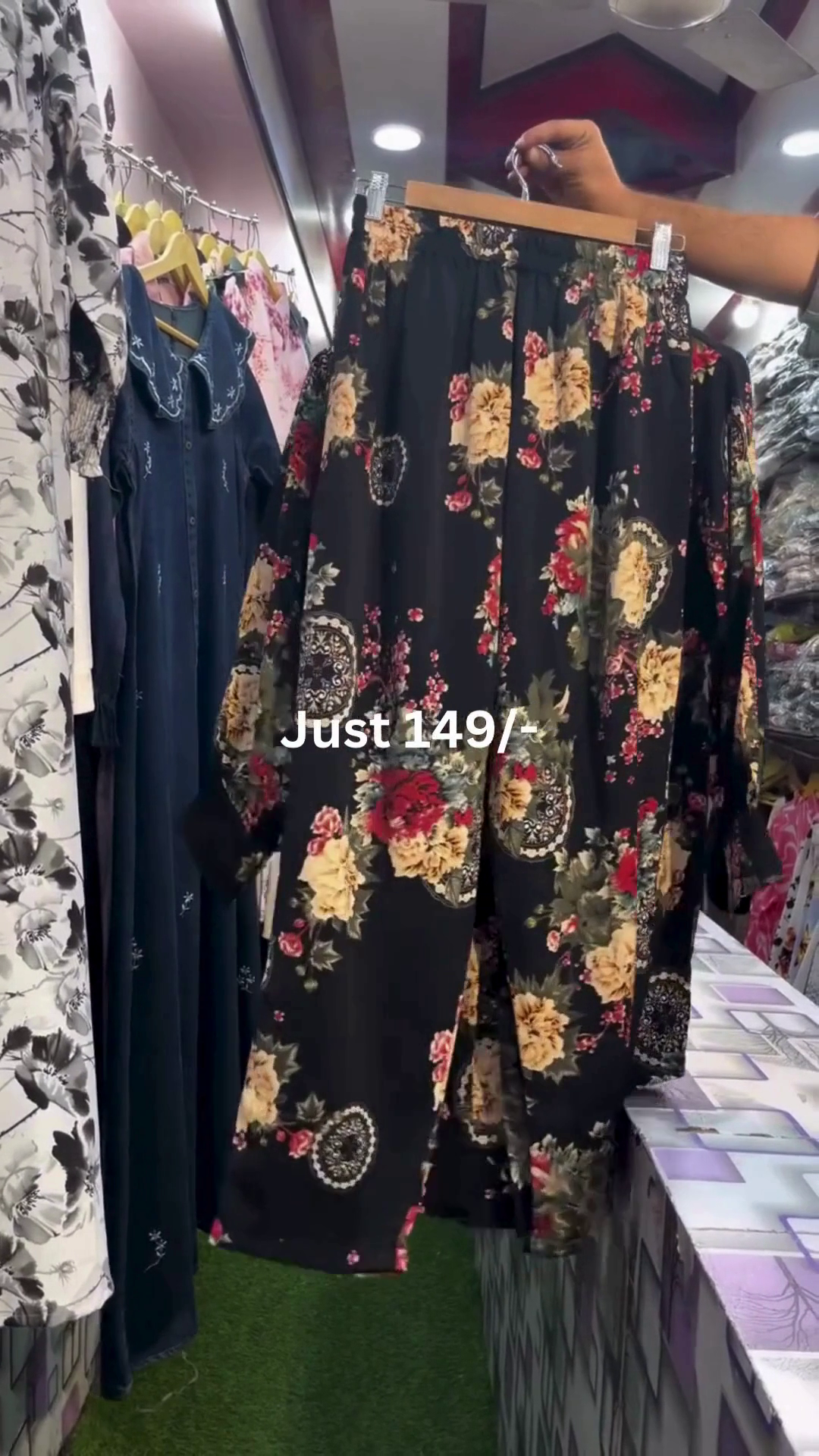 Women’s Rose Bloom Printed Longline Shirt Dress