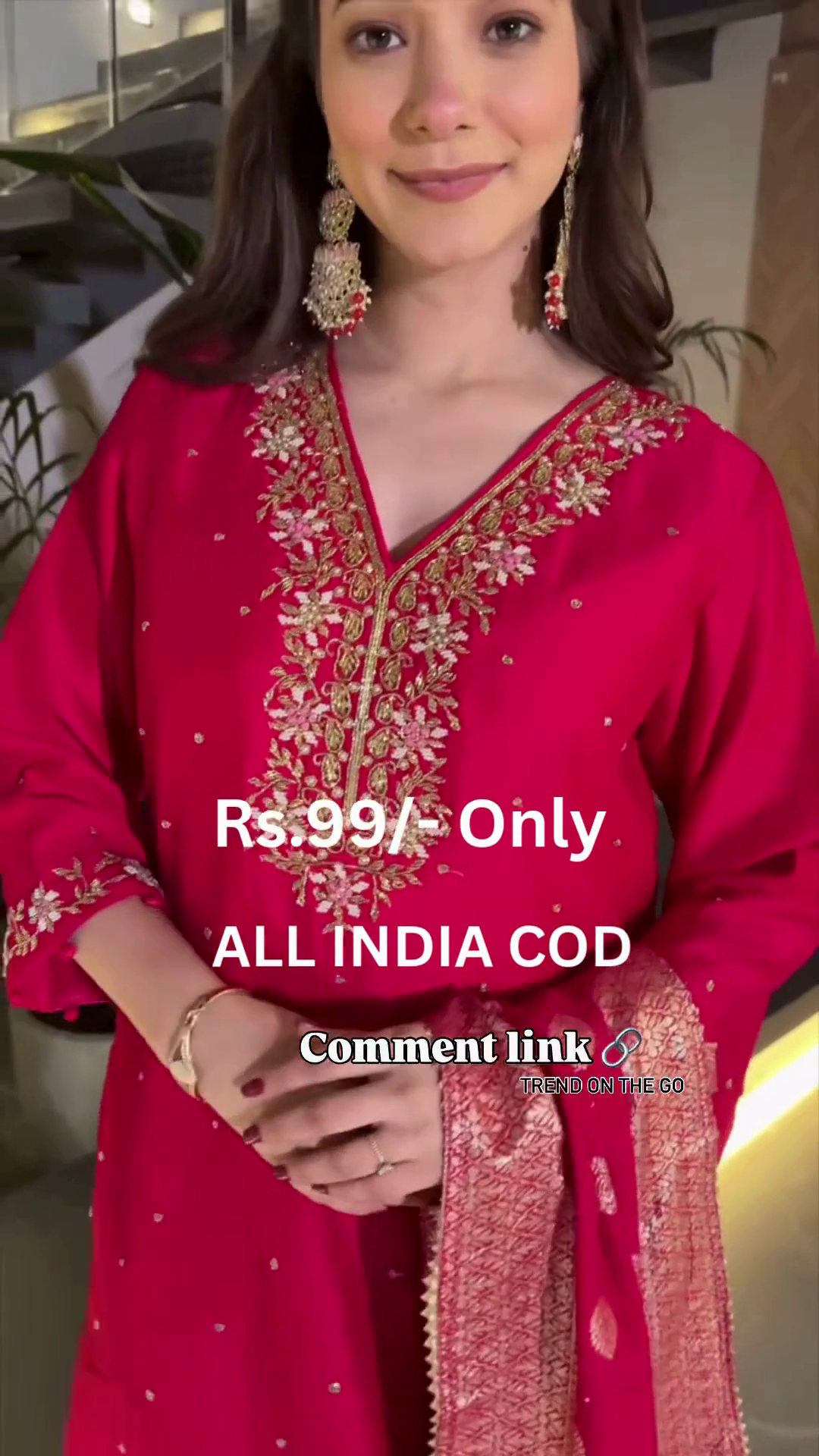 Premium Embroidered Silk Blend Kurti