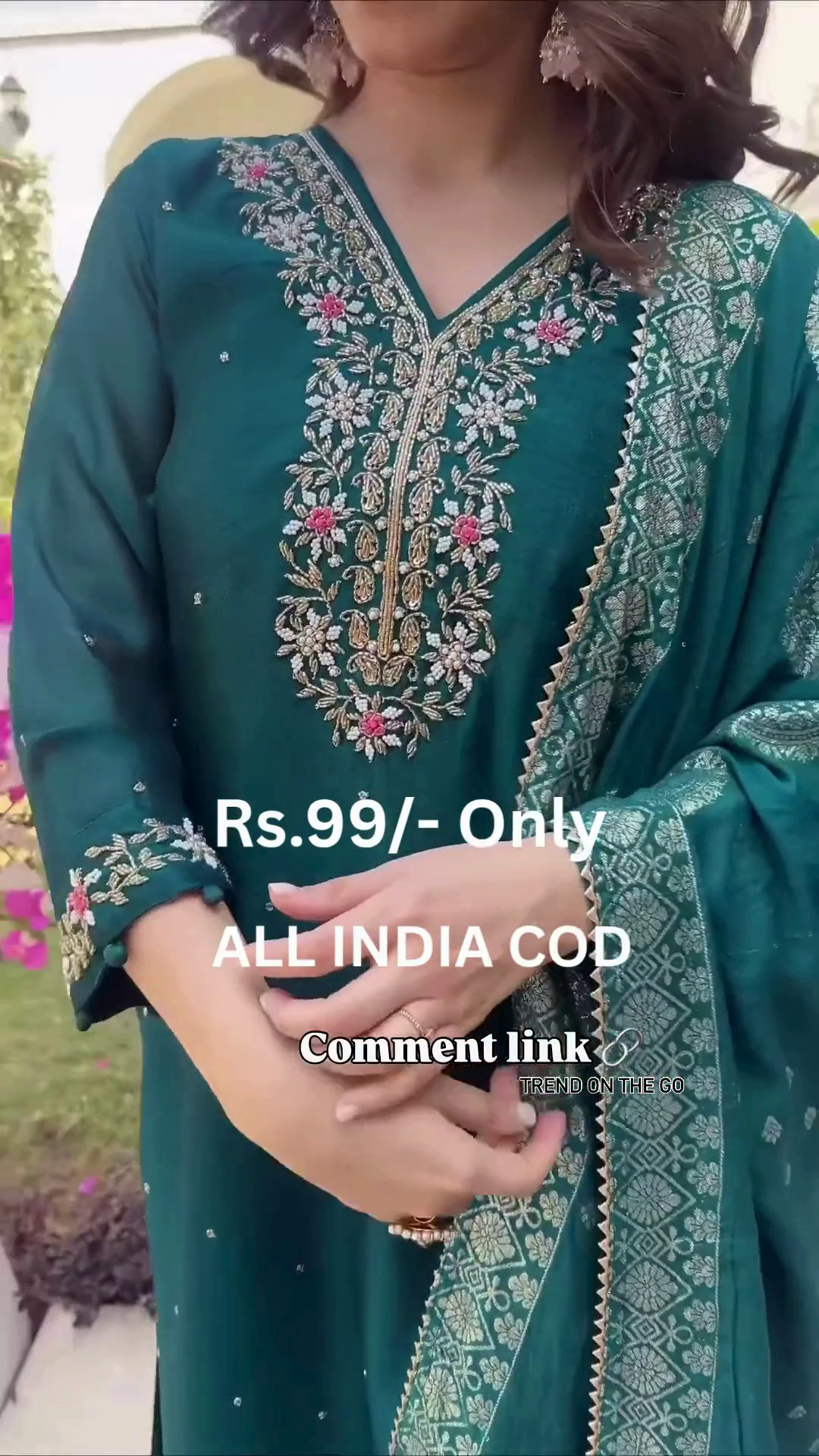 Premium Embroidered Silk Blend Kurti