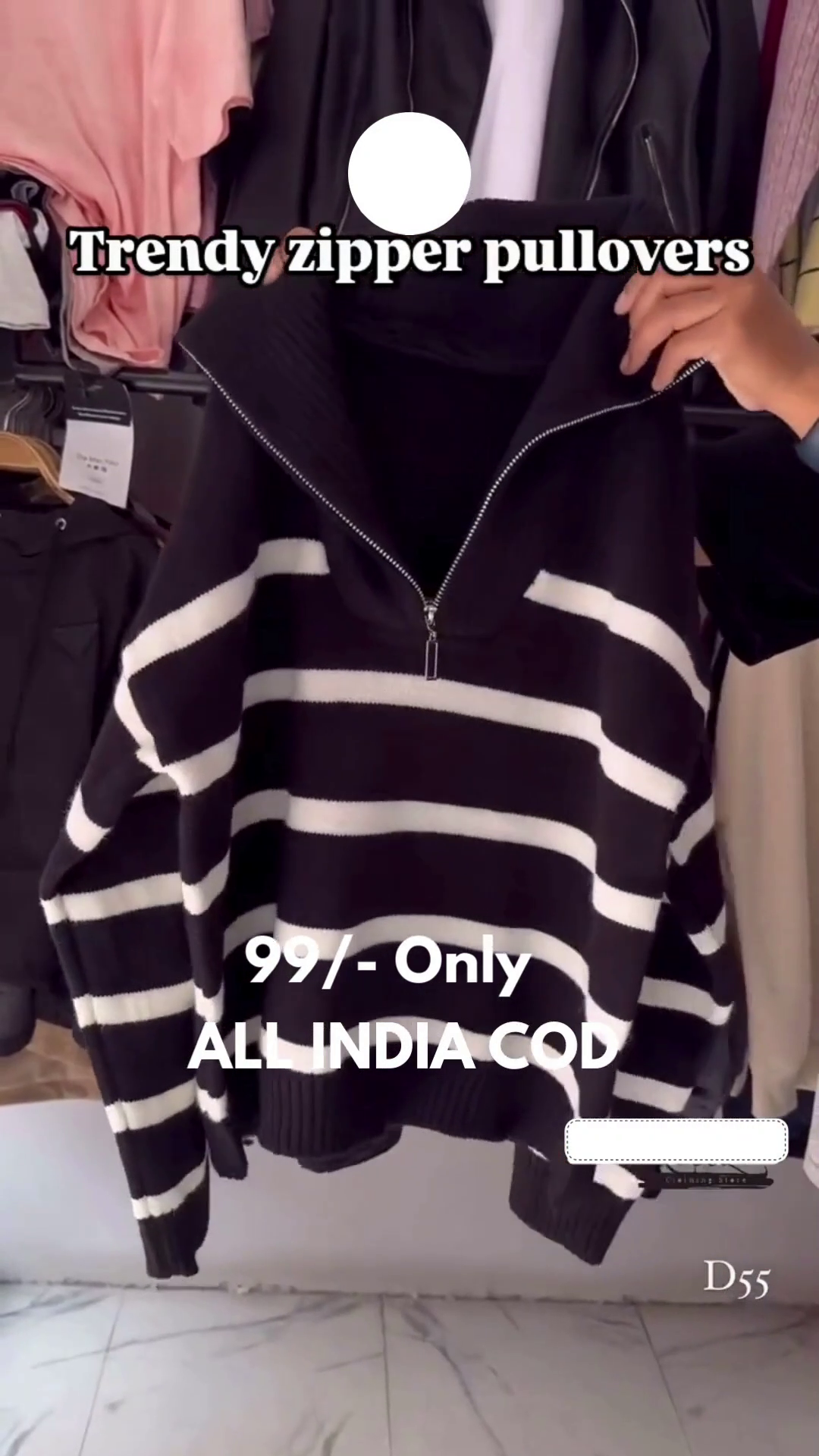 Pink Striped  Pullover Cozy Winter Fashion