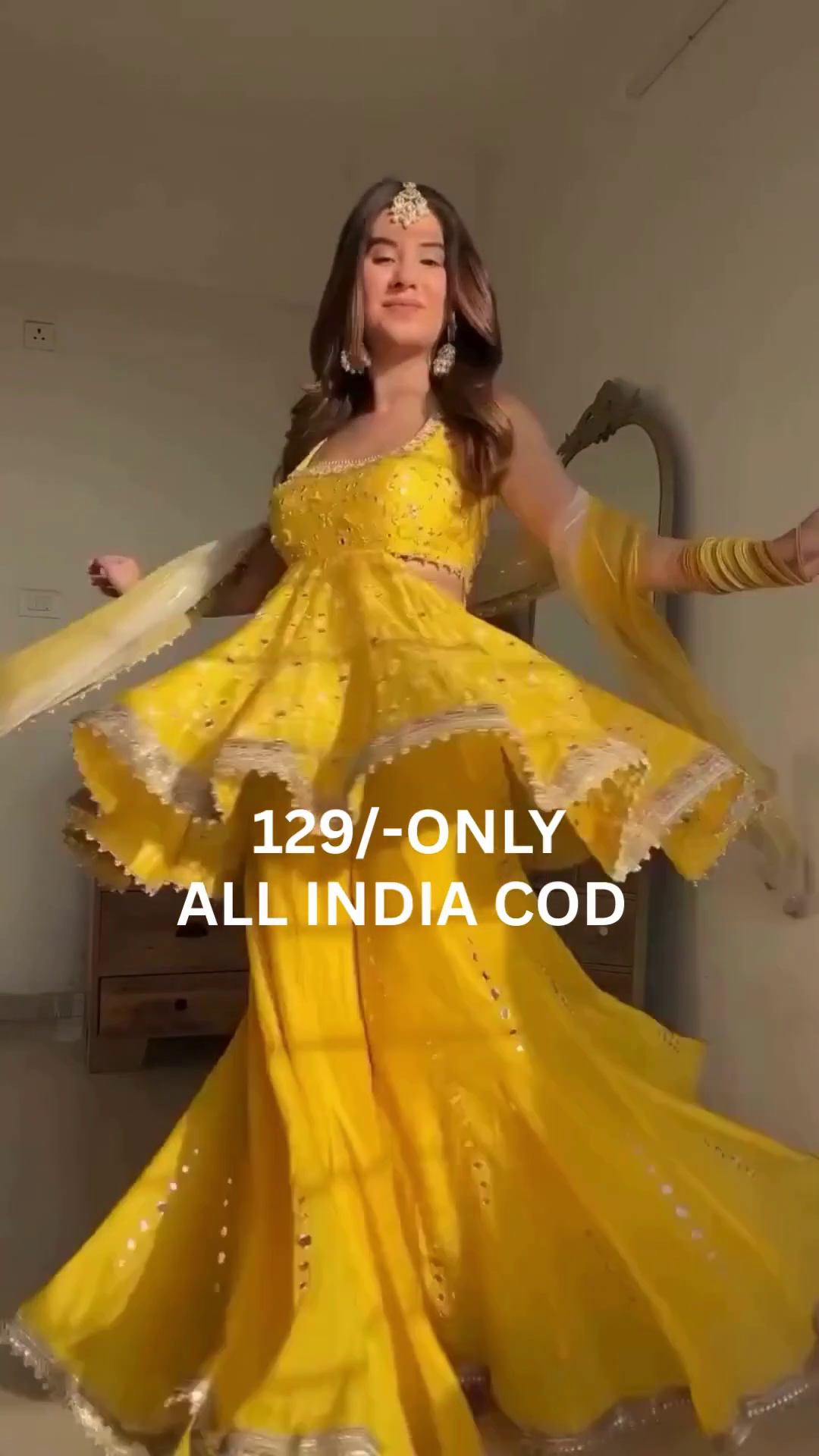 Yellow Traditional Party Wear Lehenga Choli Set