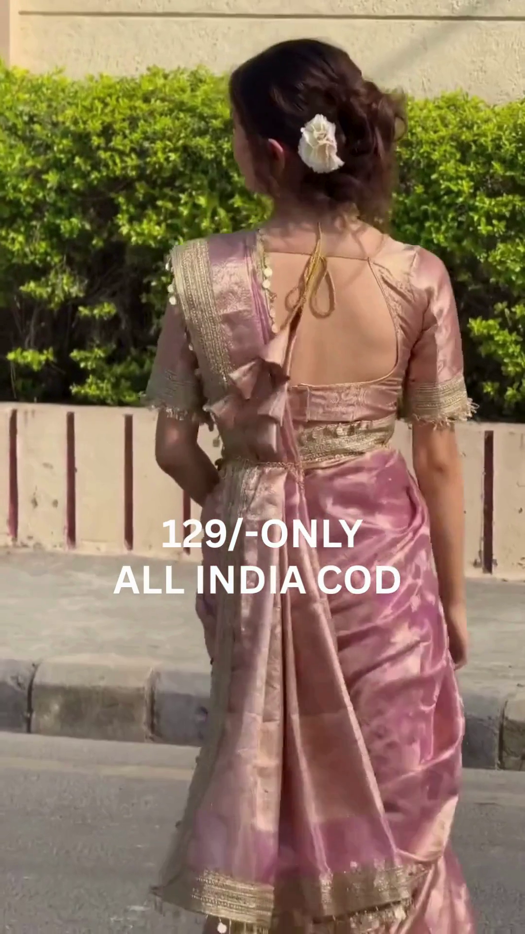 Dusty Rose Designer Party Wear Saree