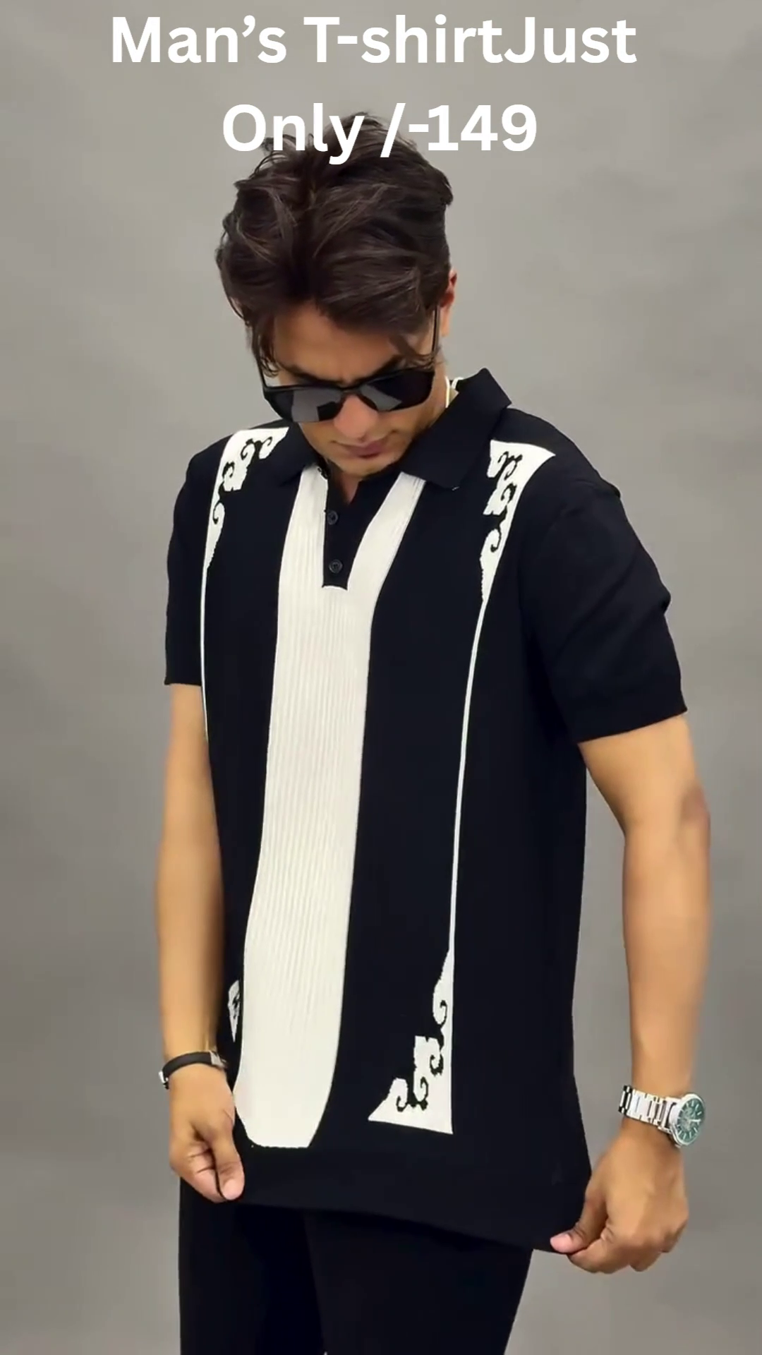 Men's Urban Crest Contrast Polo T-Shirt
