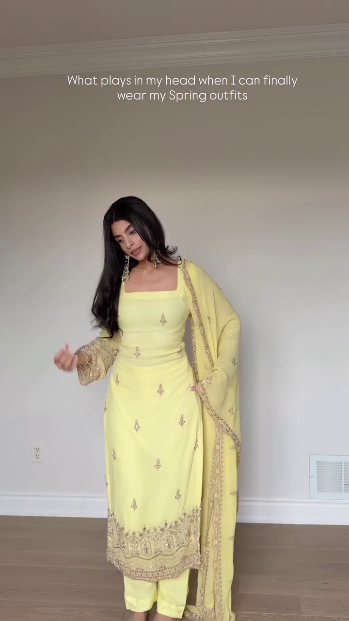 Sunshine Yellow Party Wear Suit with Dupatta