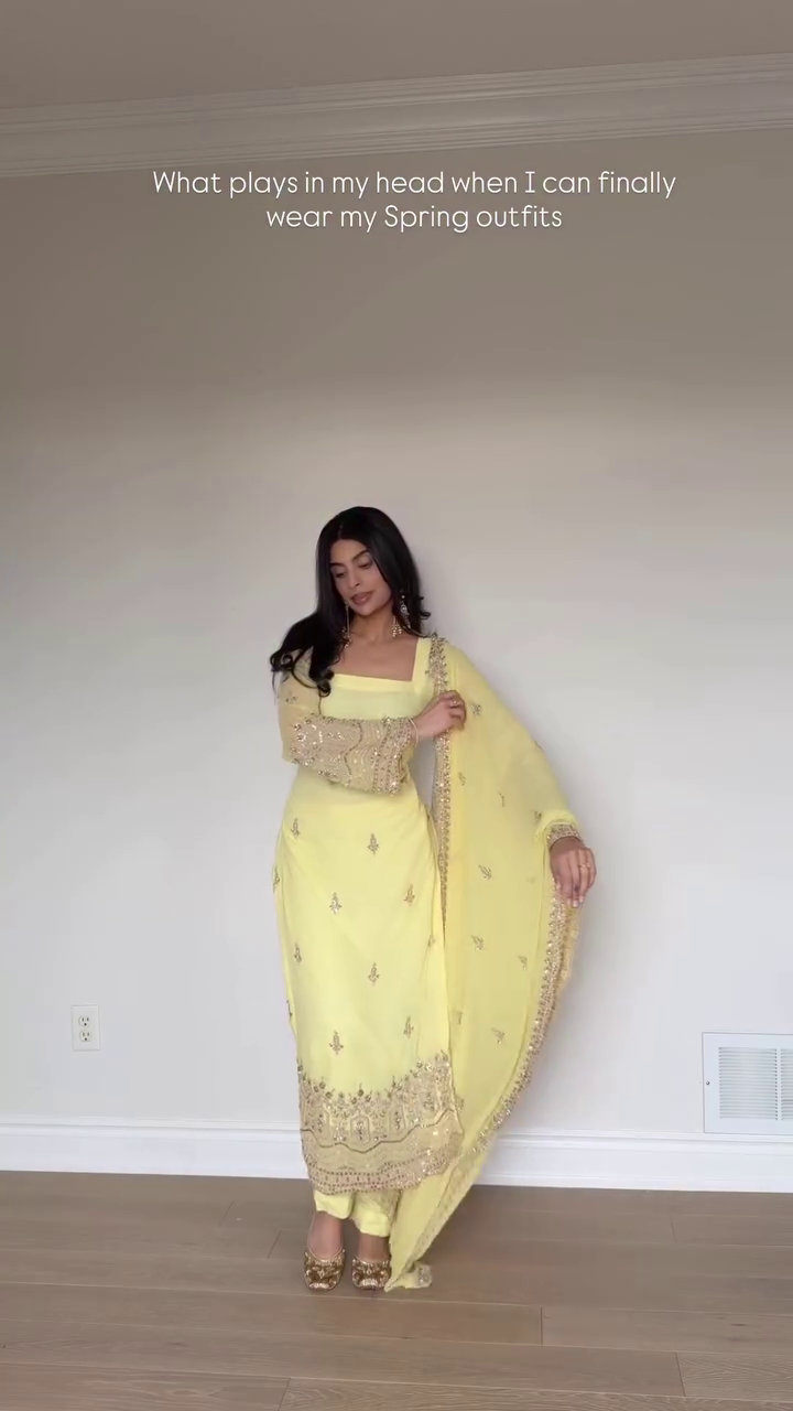 Sunshine Yellow Party Wear Suit with Dupatta