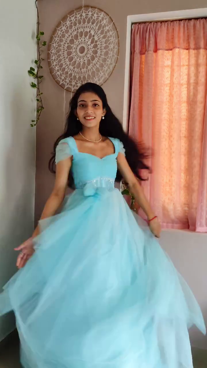 Cinderella Blue Colour Luxury Ball Gown