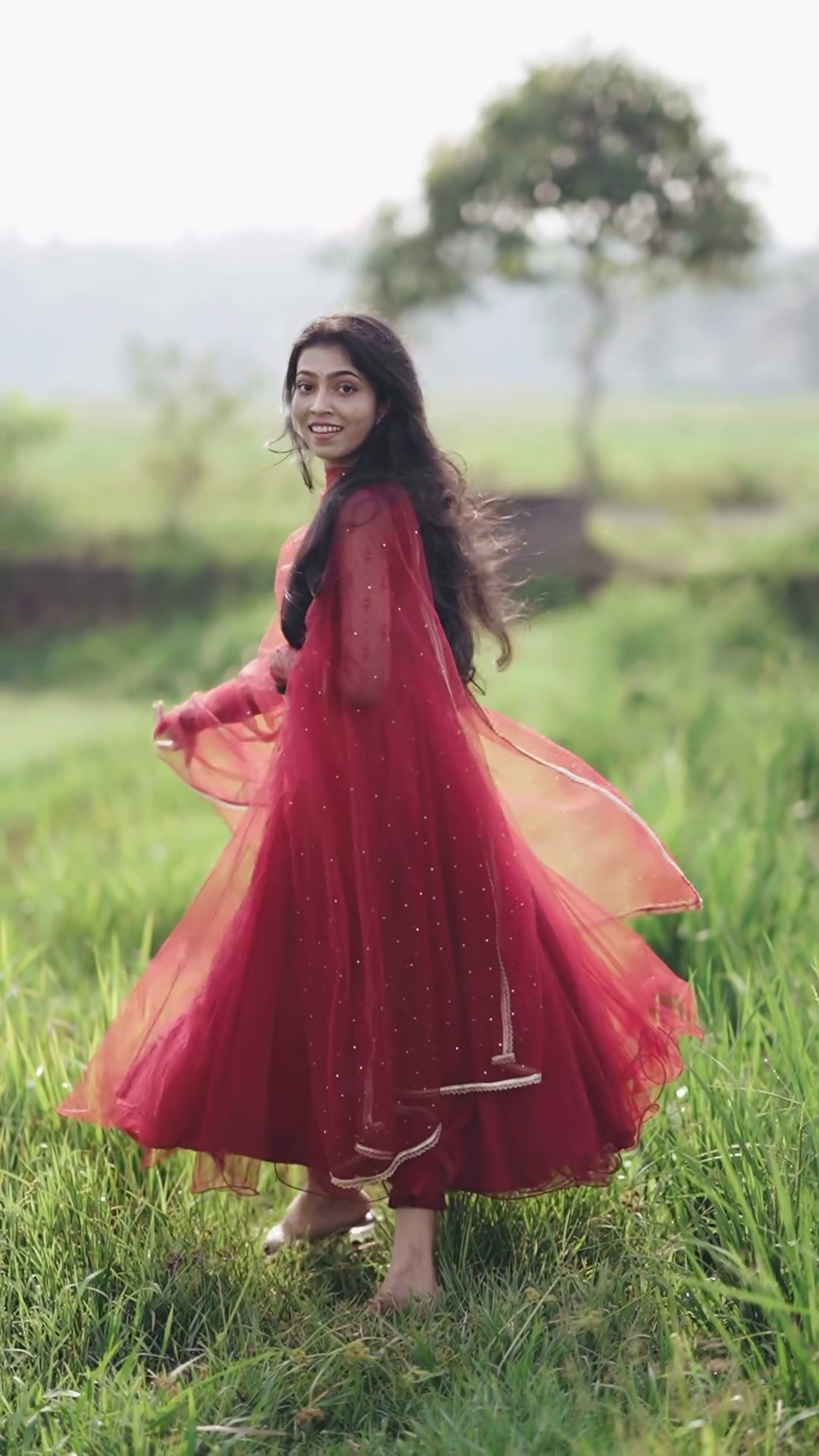 Ruby Mist Designer Net Gown