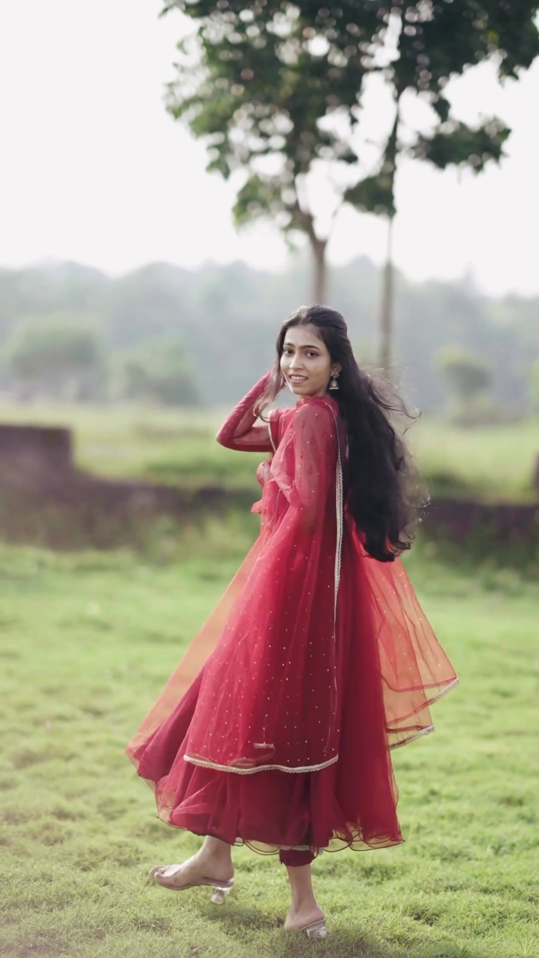 Ruby Mist Designer Net Gown