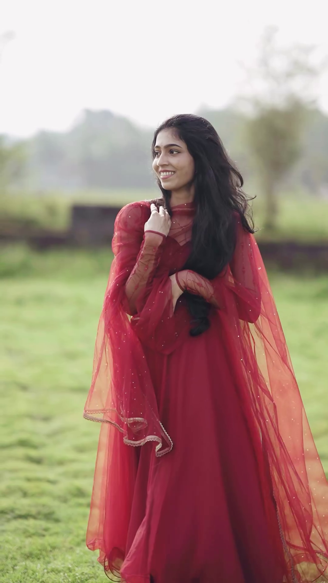 Ruby Mist Designer Net Gown