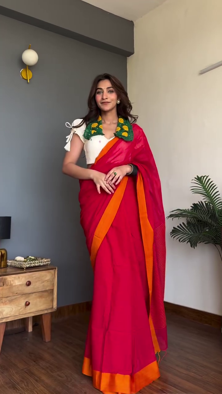 Charcoal Grey Handloom Style Saree