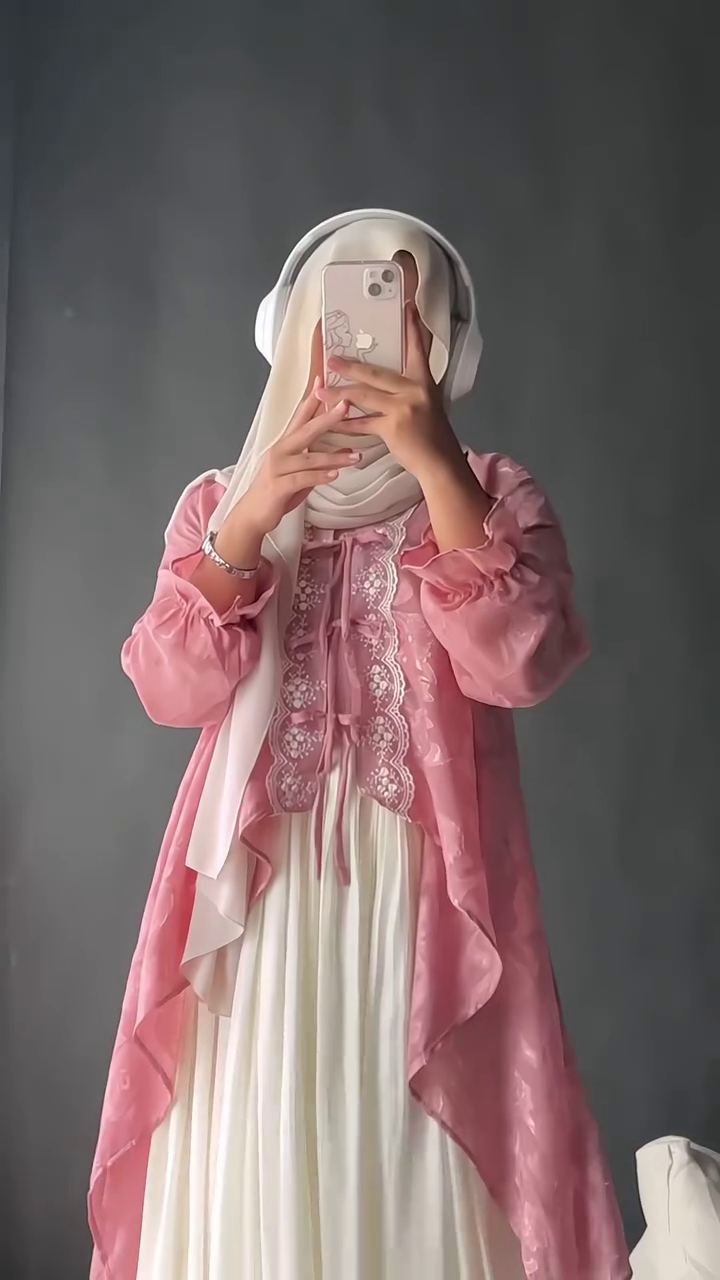 Stylish Blush Pink Modest Layered Maxi Dress