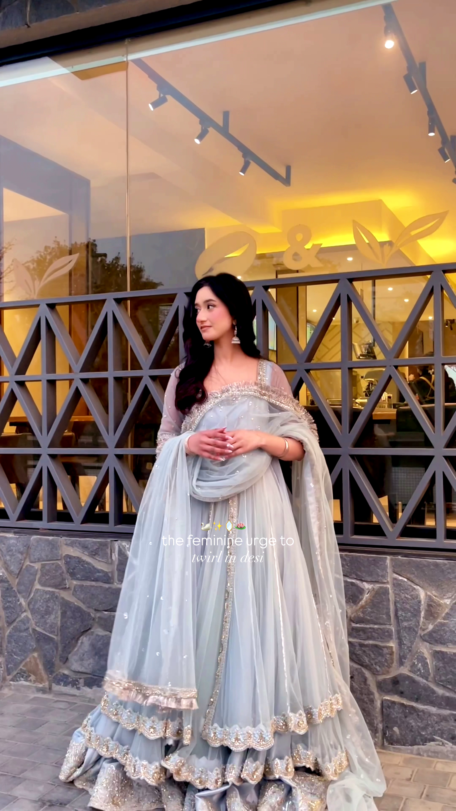 Awsome Look Ivory Embellished Anarkali Gown