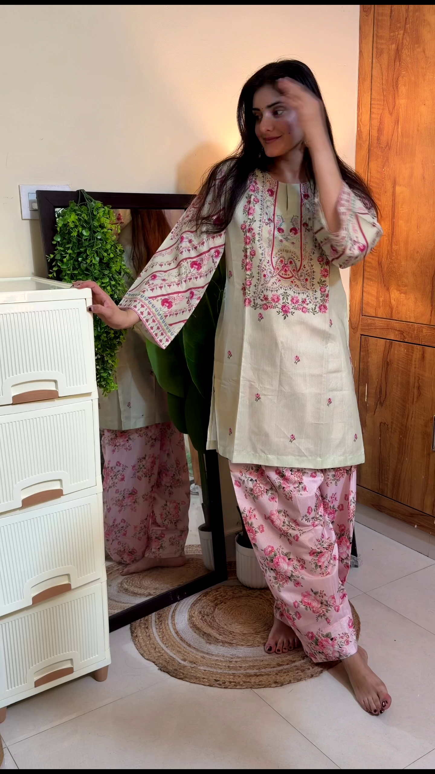 Rose Pink Petal Traditional Kurta Set
