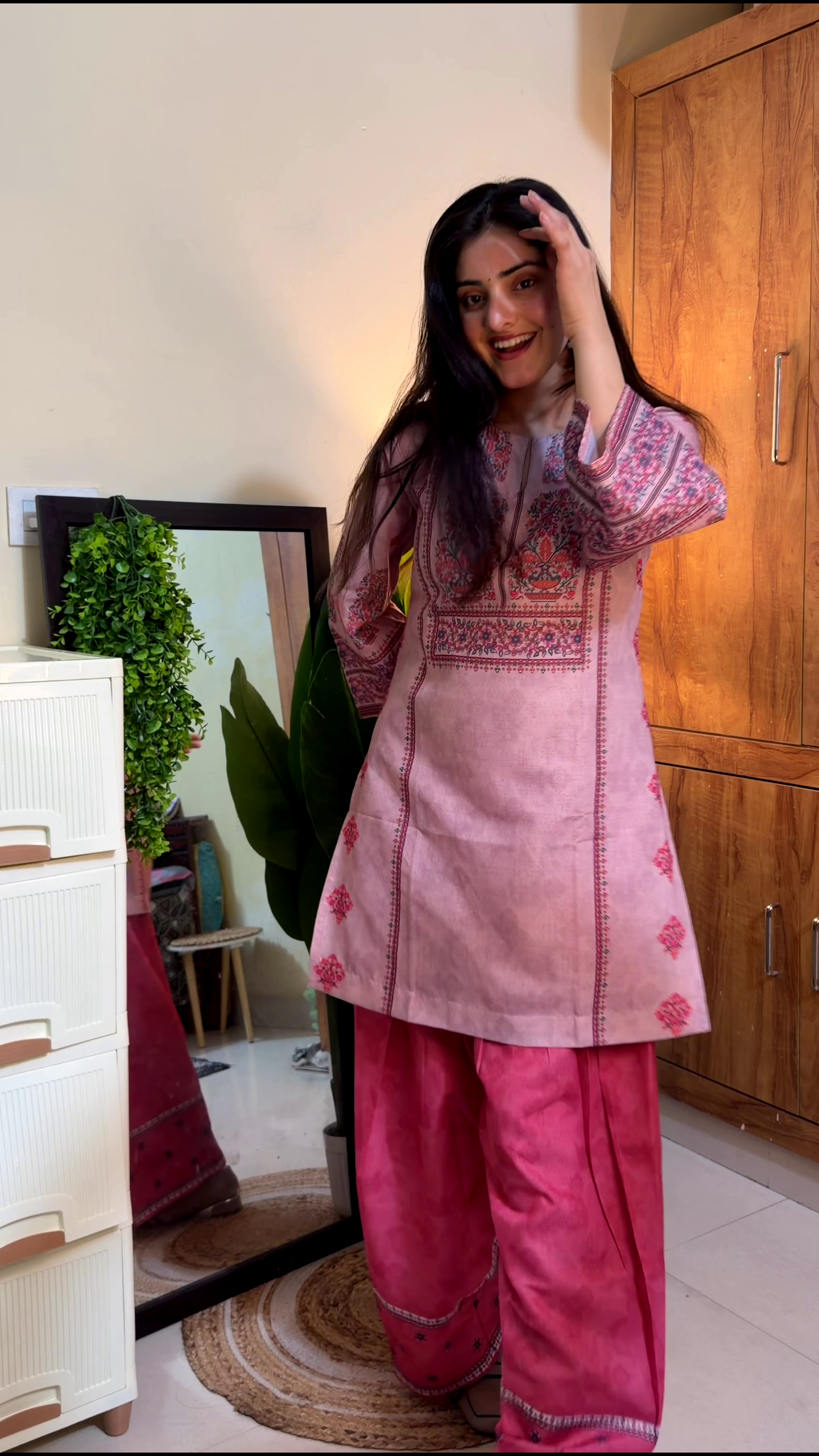 Rose Pink Petal Traditional Kurta Set