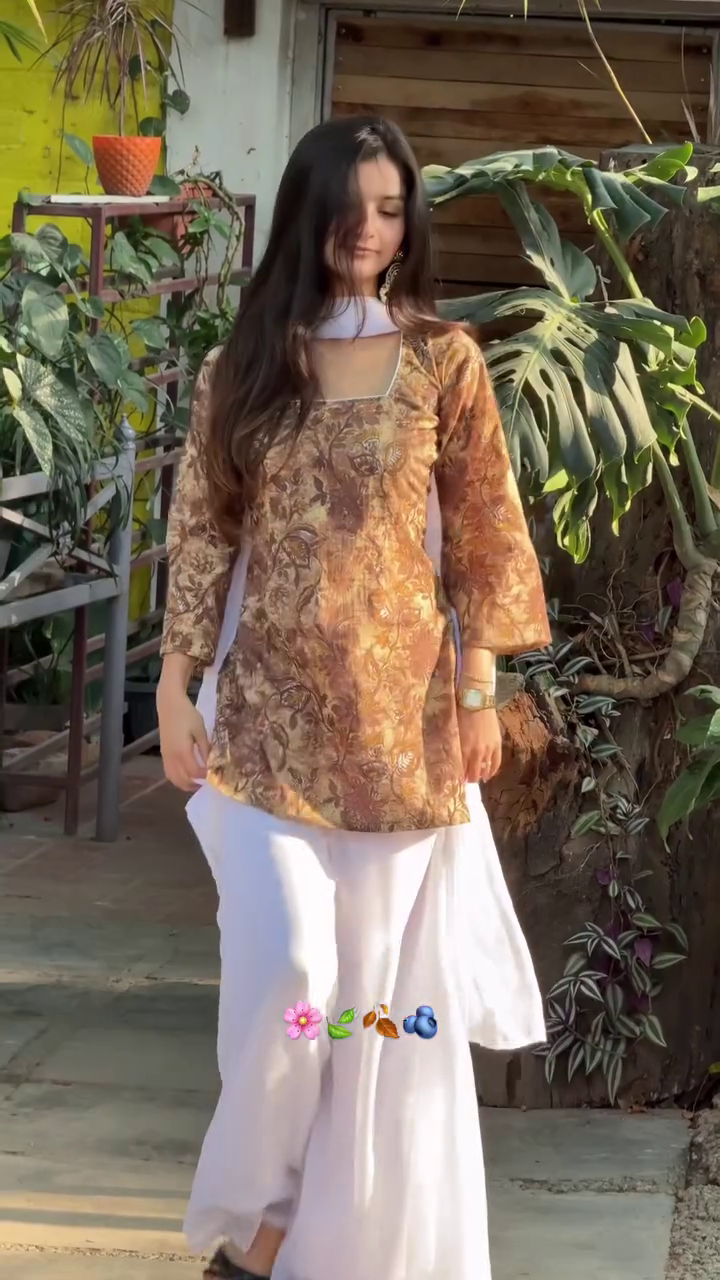 Women's Pink Floral Printed Cotton Kurta Set