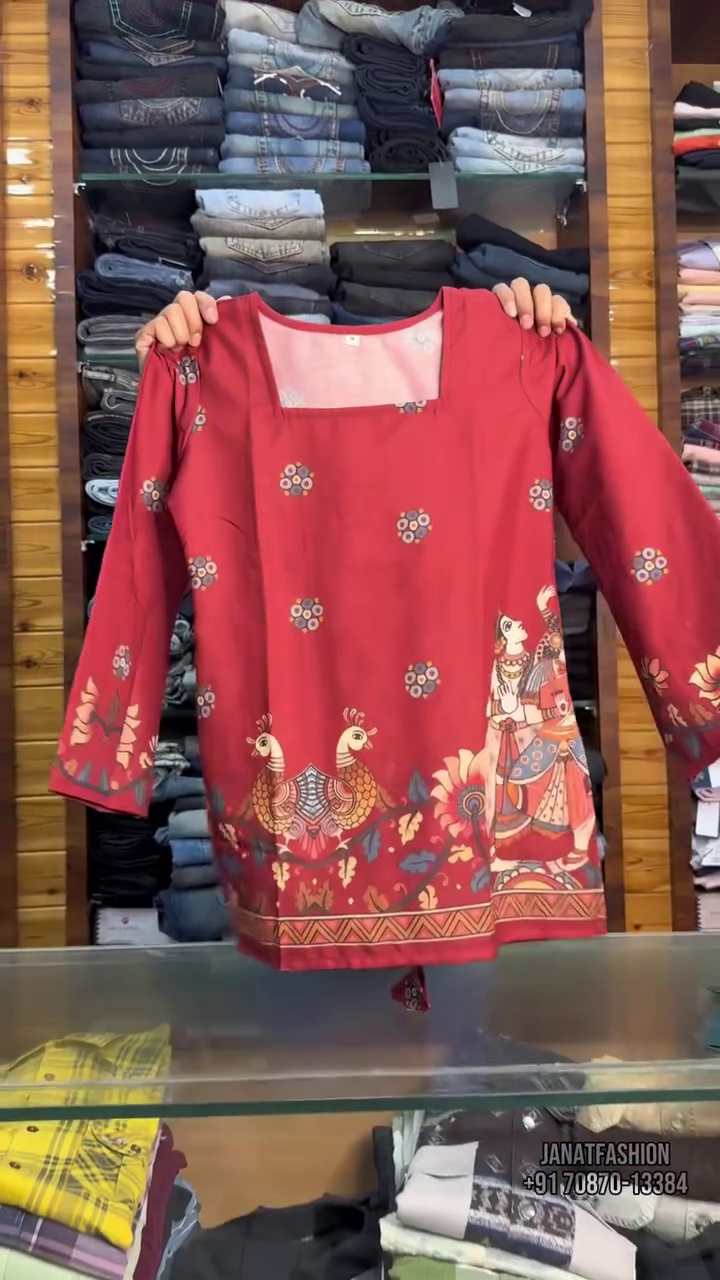 Off-White Printed Cotton Straight Kurta Set