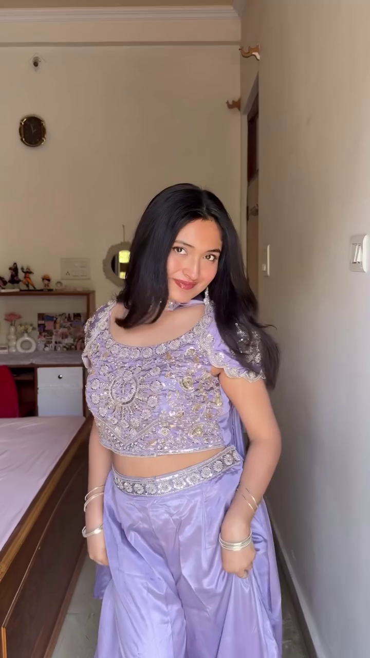 Lavender Heavy  Designer Lehenga Choli Set