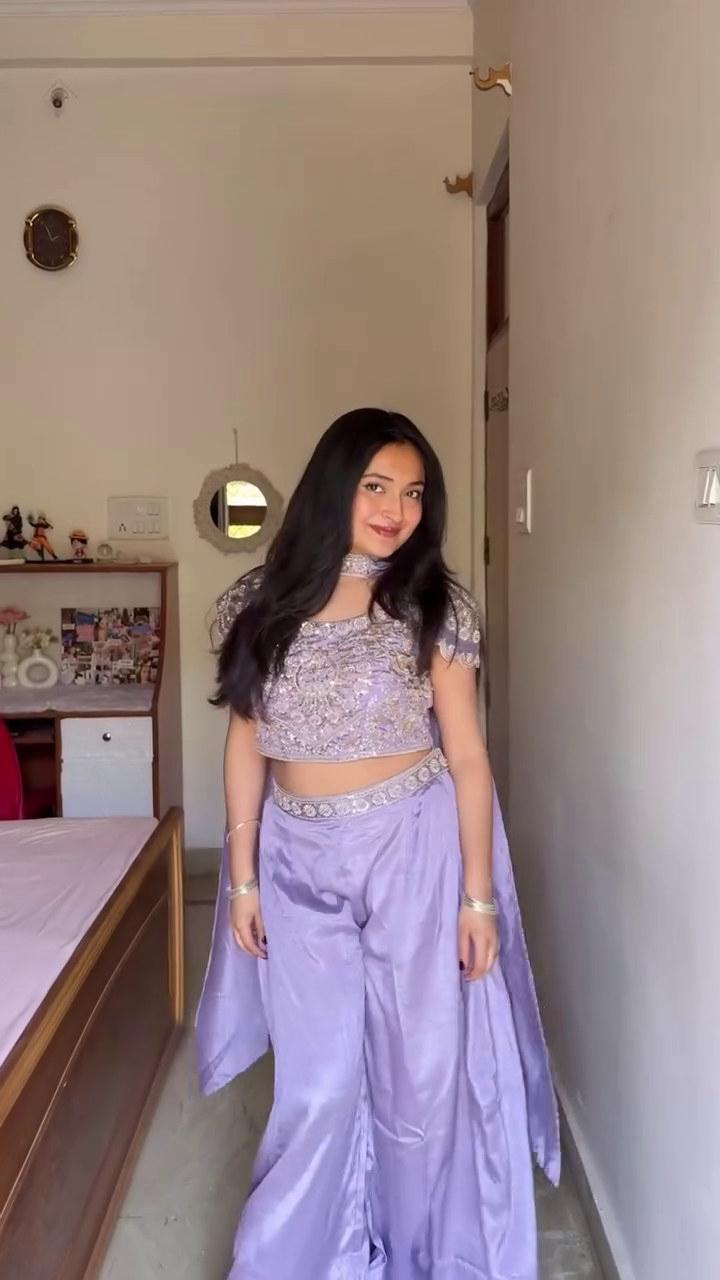 Lavender Heavy  Designer Lehenga Choli Set