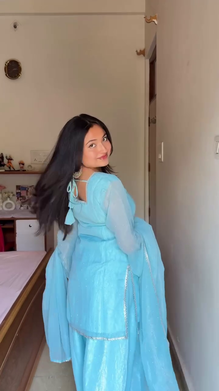Sky Blue Elegance Embellished Salwar Suit Set