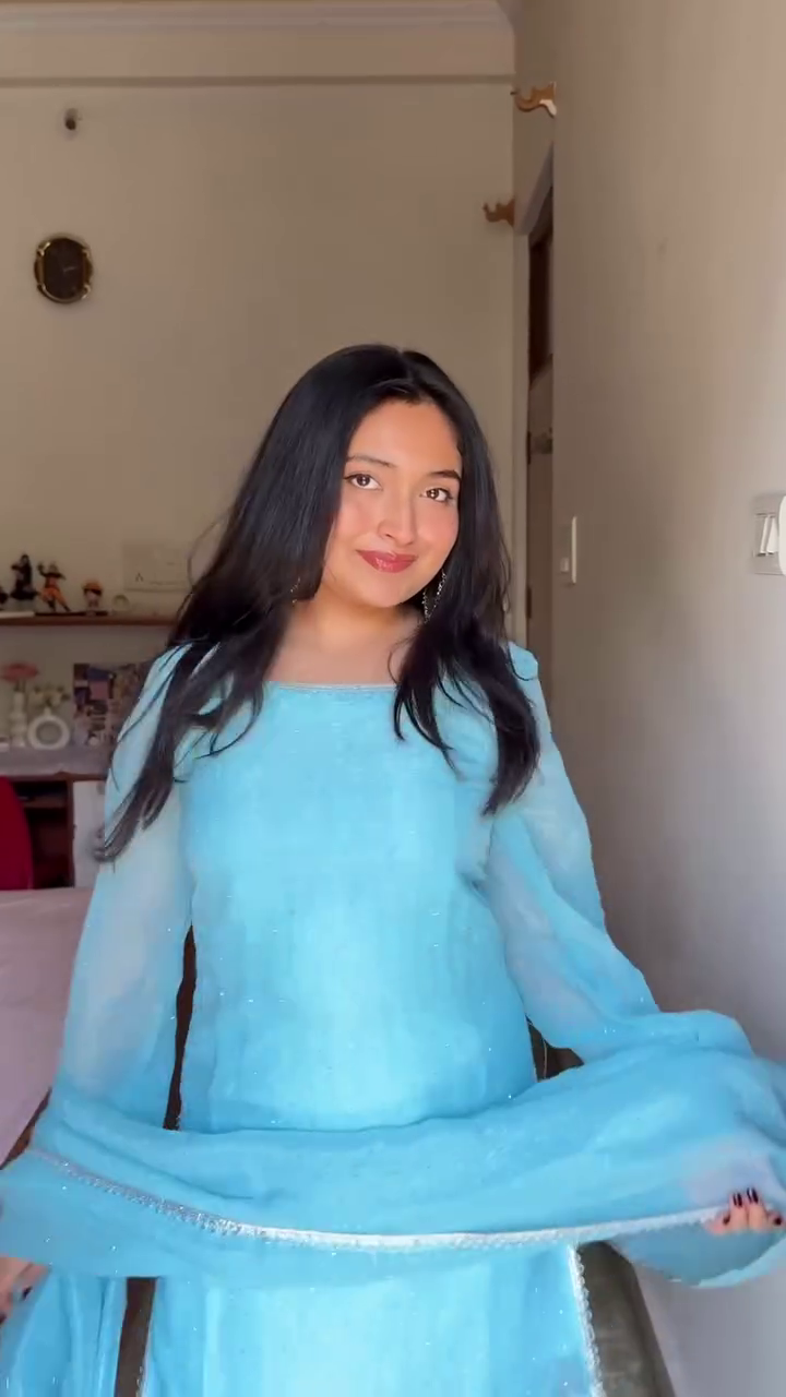 Sky Blue Elegance Embellished Salwar Suit Set