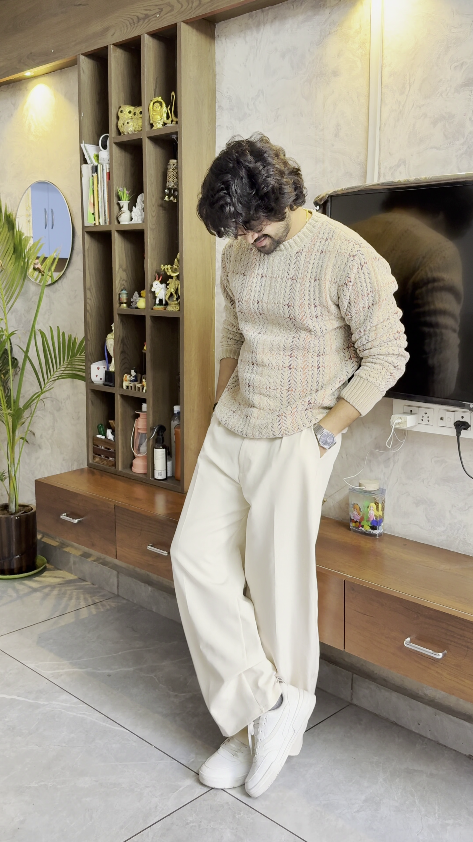Men's Textured Knit Casual Sweater