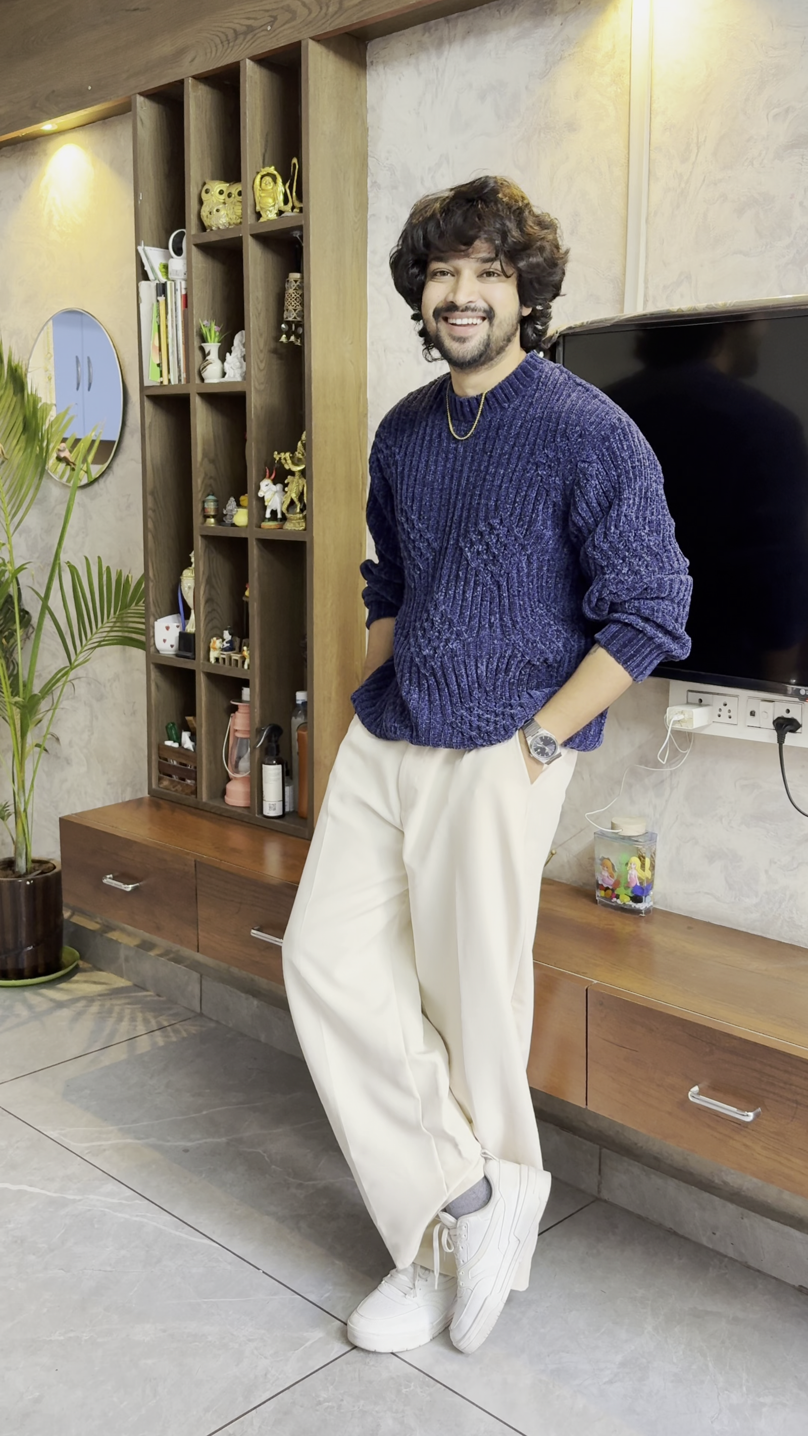 Men's Textured Knit Casual Sweater